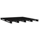 vidaXL Pat din paleți, negru, 140x190 cm, lemn masiv de pin