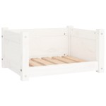 vidaXL Pat pentru câini, alb, 55,5x45,5x28 cm, lemn masiv de pin vidaXL Pat pentru câini, alb, 55,5x45,5x28 cm, lemn masiv de pin