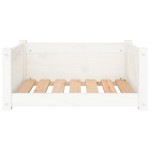 vidaXL Pat pentru câini, alb, 65,5x50,5x28 cm, lemn masiv de pin vidaXL Pat pentru câini, alb, 65,5x50,5x28 cm, lemn masiv de pin