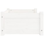 vidaXL Pat pentru câini, alb, 65,5x50,5x28 cm, lemn masiv de pin vidaXL Pat pentru câini, alb, 65,5x50,5x28 cm, lemn masiv de pin