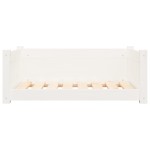 vidaXL Pat pentru câini, alb, 75,5x55,5x28 cm, lemn masiv de pin vidaXL Pat pentru câini, alb, 75,5x55,5x28 cm, lemn masiv de pin