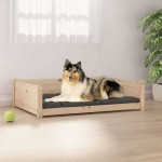 vidaXL Pat pentru câini, 95,5x65,5x28 cm, lemn masiv de pin vidaXL Pat pentru câini, 95,5x65,5x28 cm, lemn masiv de pin