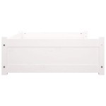 vidaXL Pat pentru câini, alb, 95,5x65,5x28 cm, lemn masiv de pin