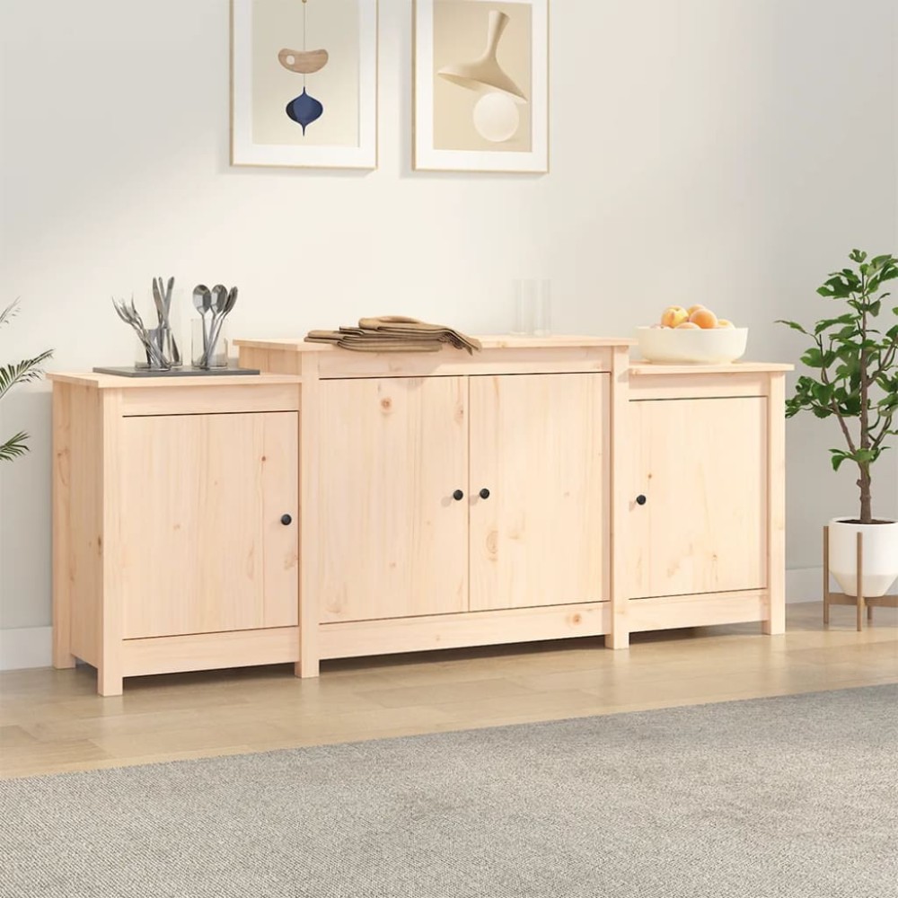 vidaXL Servantă, 164x37x68 cm, lemn masiv de pin
