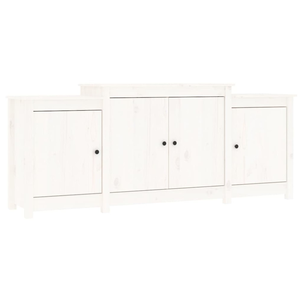 vidaXL Servantă, alb, 164x37x68 cm, lemn masiv de pin