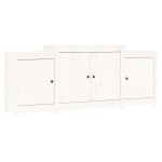 vidaXL Servantă, alb, 164x37x68 cm, lemn masiv de pin