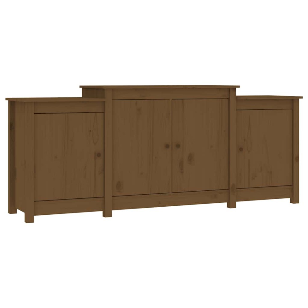 vidaXL Servantă, maro miere, 164x37x68 cm, lemn masiv de pin