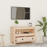 vidaXL Comodă TV, 79x35x52 cm, lemn masiv de pin