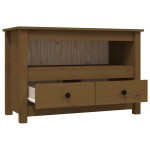 vidaXL Comodă TV, maro miere, 79x35x52 cm, lemn masiv de pin vidaXL Comodă TV, maro miere, 79x35x52 cm, lemn masiv de pin