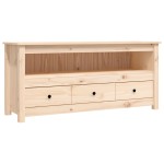 vidaXL Comodă TV, 114x35x52 cm, lemn masiv de pin vidaXL Comodă TV, 114x35x52 cm, lemn masiv de pin