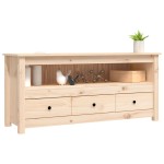 vidaXL Comodă TV, 114x35x52 cm, lemn masiv de pin vidaXL Comodă TV, 114x35x52 cm, lemn masiv de pin