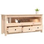 vidaXL Comodă TV, 114x35x52 cm, lemn masiv de pin vidaXL Comodă TV, 114x35x52 cm, lemn masiv de pin