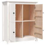 vidaXL Servantă, alb, 83x41,5x100 cm, lemn masiv de pin