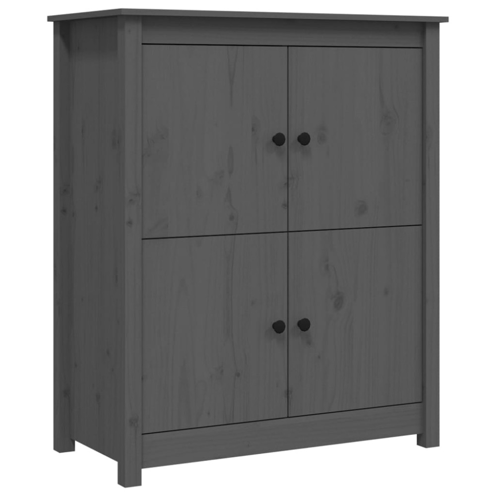 vidaXL Servantă, gri, 83x41,5x100 cm, lemn masiv de pin