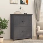 vidaXL Servantă, gri, 83x41,5x100 cm, lemn masiv de pin vidaXL Servantă, gri, 83x41,5x100 cm, lemn masiv de pin
