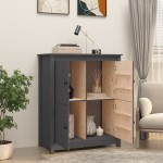 vidaXL Servantă, gri, 83x41,5x100 cm, lemn masiv de pin vidaXL Servantă, gri, 83x41,5x100 cm, lemn masiv de pin