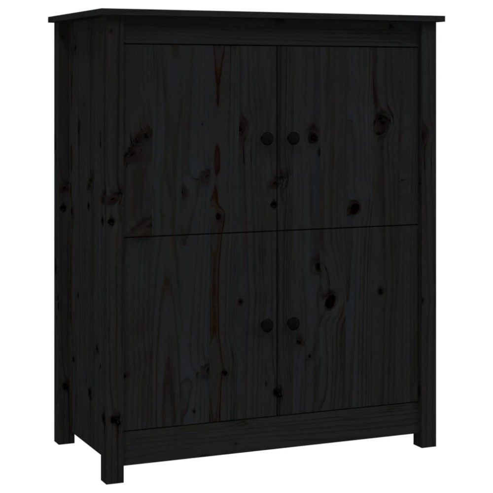 vidaXL Servantă, negru, 83x41,5x100 cm, lemn masiv de pin