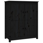 vidaXL Servantă, negru, 83x41,5x100 cm, lemn masiv de pin vidaXL Servantă, negru, 83x41,5x100 cm, lemn masiv de pin
