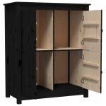 vidaXL Servantă, negru, 83x41,5x100 cm, lemn masiv de pin vidaXL Servantă, negru, 83x41,5x100 cm, lemn masiv de pin