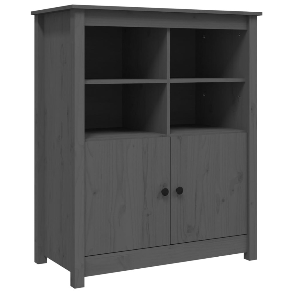 vidaXL Servantă, gri, 83x41,5x100 cm, lemn masiv de pin