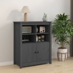 vidaXL Servantă, gri, 83x41,5x100 cm, lemn masiv de pin vidaXL Servantă, gri, 83x41,5x100 cm, lemn masiv de pin