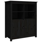 vidaXL Servantă, negru, 83x41,5x100 cm, lemn masiv de pin vidaXL Servantă, negru, 83x41,5x100 cm, lemn masiv de pin