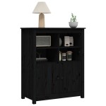 vidaXL Servantă, negru, 83x41,5x100 cm, lemn masiv de pin vidaXL Servantă, negru, 83x41,5x100 cm, lemn masiv de pin