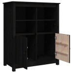 vidaXL Servantă, negru, 83x41,5x100 cm, lemn masiv de pin vidaXL Servantă, negru, 83x41,5x100 cm, lemn masiv de pin