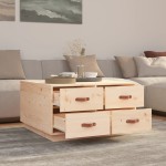 vidaXL Măsuță de cafea, 80x80x45 cm, lemn masiv de pin vidaXL Măsuță de cafea, 80x80x45 cm, lemn masiv de pin