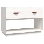 vidaXL Comodă TV, alb, 90x40x60 cm, lemn masiv de pin