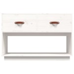 vidaXL Comodă TV, alb, 90x40x60 cm, lemn masiv de pin