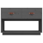 vidaXL Comodă TV, gri, 90x40x60 cm, lemn masiv de pin vidaXL Comodă TV, gri, 90x40x60 cm, lemn masiv de pin