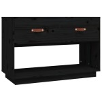 vidaXL Comodă TV, negru, 90x40x60 cm, lemn masiv de pin vidaXL Comodă TV, negru, 90x40x60 cm, lemn masiv de pin