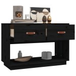 vidaXL Comodă TV, negru, 90x40x60 cm, lemn masiv de pin vidaXL Comodă TV, negru, 90x40x60 cm, lemn masiv de pin