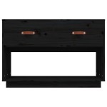 vidaXL Comodă TV, negru, 90x40x60 cm, lemn masiv de pin vidaXL Comodă TV, negru, 90x40x60 cm, lemn masiv de pin