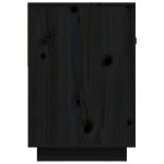 vidaXL Comodă TV, negru, 90x40x60 cm, lemn masiv de pin vidaXL Comodă TV, negru, 90x40x60 cm, lemn masiv de pin