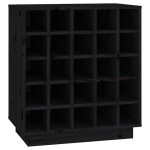 vidaXL Dulap de vinuri, negru, 55,5x34x61 cm, lemn masiv de pin vidaXL Dulap de vinuri, negru, 55,5x34x61 cm, lemn masiv de pin