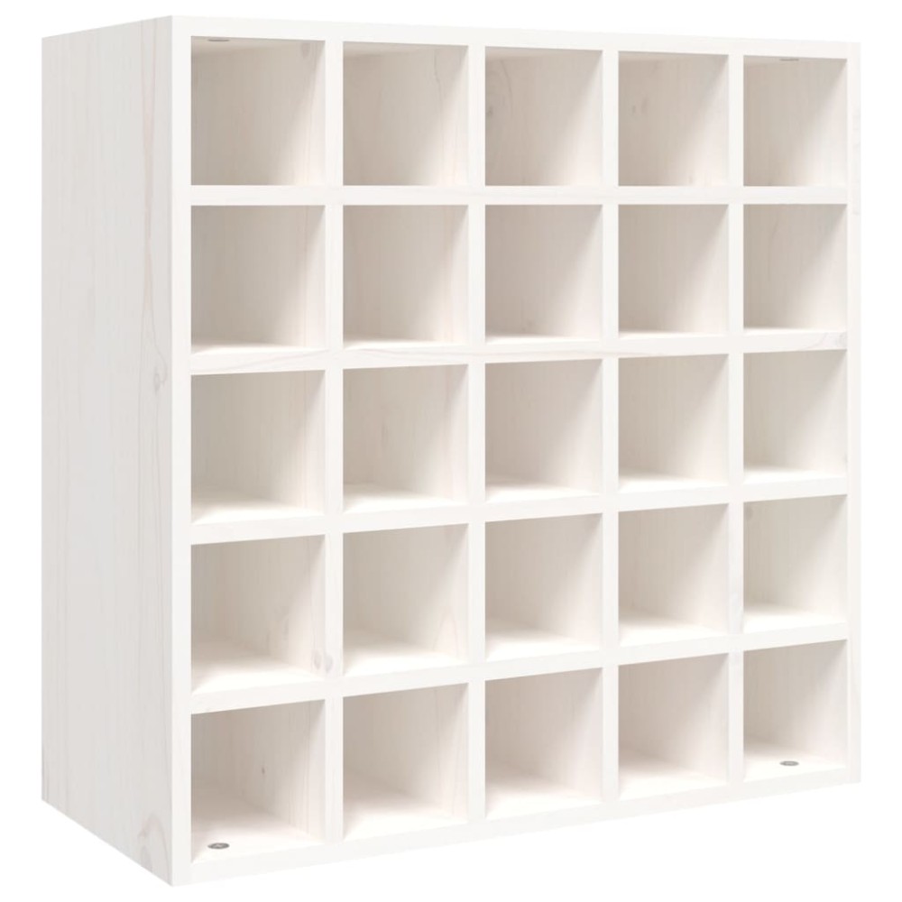 vidaXL Dulap de vinuri, alb, 56x25x56 cm, lemn masiv de pin