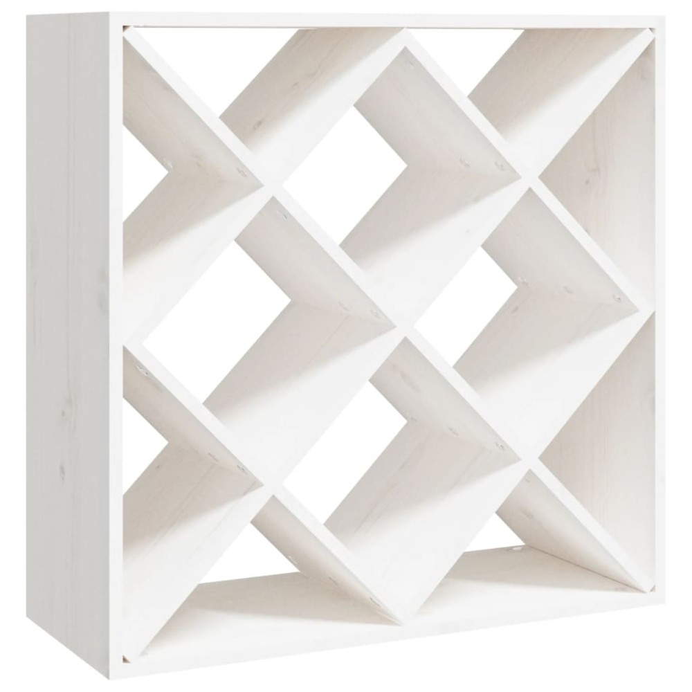 vidaXL Dulap de vinuri, alb, 62x25x62 cm, lemn masiv de pin