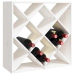 vidaXL Dulap de vinuri, alb, 62x25x62 cm, lemn masiv de pin vidaXL Dulap de vinuri, alb, 62x25x62 cm, lemn masiv de pin