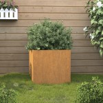 vidaXL Jardinieră, 49x47x46 cm, oțel corten vidaXL Jardinieră, 49x47x46 cm, oțel corten