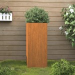 vidaXL Jardinieră, 32x29x75 cm, oțel corten vidaXL Jardinieră, 32x29x75 cm, oțel corten