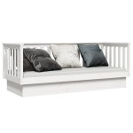 vidaXL Pat de zi fără saltea alb 75x190 cm lemn masiv de pin