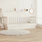 vidaXL Pat de zi fără saltea alb 75x190 cm lemn masiv de pin