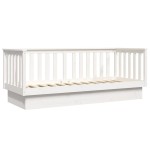 vidaXL Pat de zi fără saltea alb 75x190 cm lemn masiv de pin