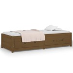 vidaXL Pat de zi Single, maro miere, 90x190 cm, lemn masiv de pin vidaXL Pat de zi Single, maro miere, 90x190 cm, lemn masiv de pin