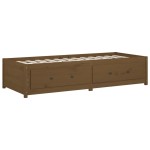 vidaXL Pat de zi Single, maro miere, 90x190 cm, lemn masiv de pin vidaXL Pat de zi Single, maro miere, 90x190 cm, lemn masiv de pin
