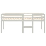 vidaXL Pat înalt de dormitor, alb, 75x190 cm, lemn masiv de pin