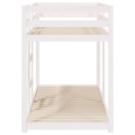 vidaXL Pat supraetajat, alb, 75x190 cm, lemn masiv de pin vidaXL Pat supraetajat, alb, 75x190 cm, lemn masiv de pin