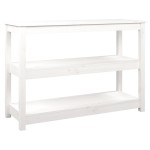 vidaXL Masă consolă, alb, 110x40x74 cm, lemn masiv de pin vidaXL Masă consolă, alb, 110x40x74 cm, lemn masiv de pin